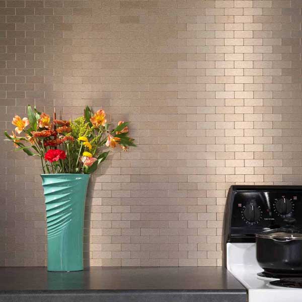 Aspect Matted Metal backsplash
