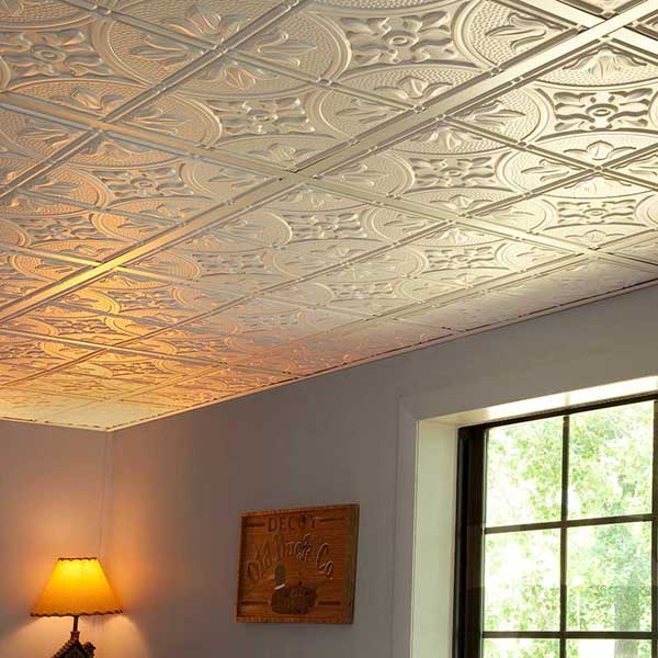 Genesis Ceiling Panels in Antique White