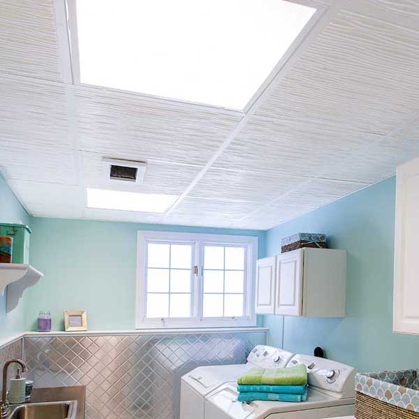 Genesis Ceiling Tiles in Drifts White