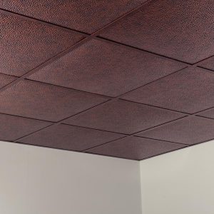 Fasade Ceiling Tile in Hammered