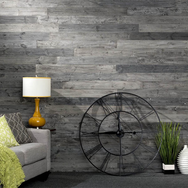 Rustic Grove Wall Planks in Dark Gray