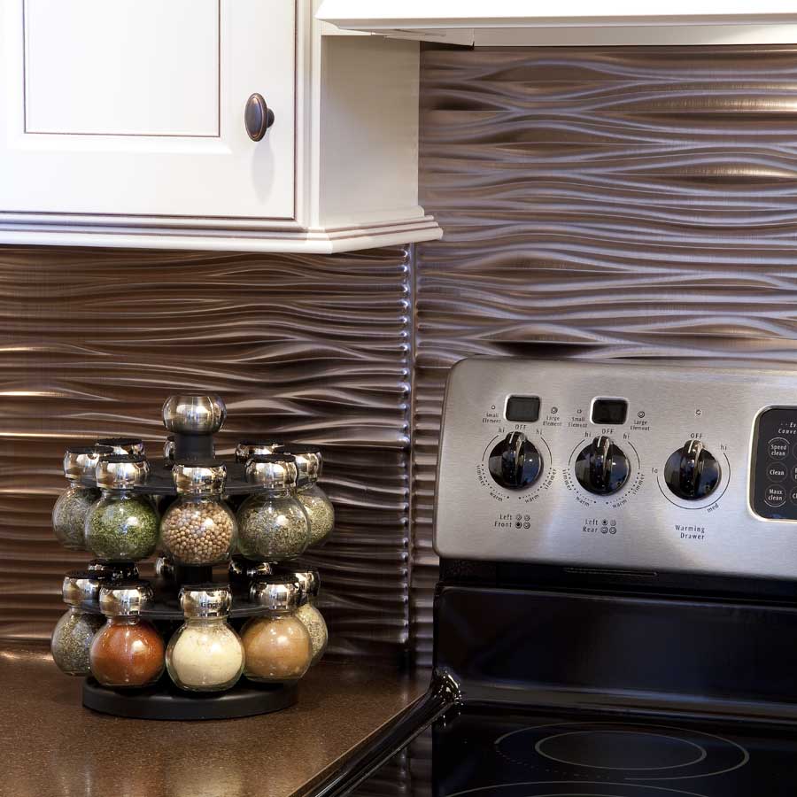 Fasade Backsplash in Waves